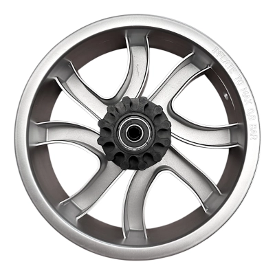 Obręcz 12 1/2 x 2 1/4 | V220 srebrna do wózków dziecięcych | uniwersalna